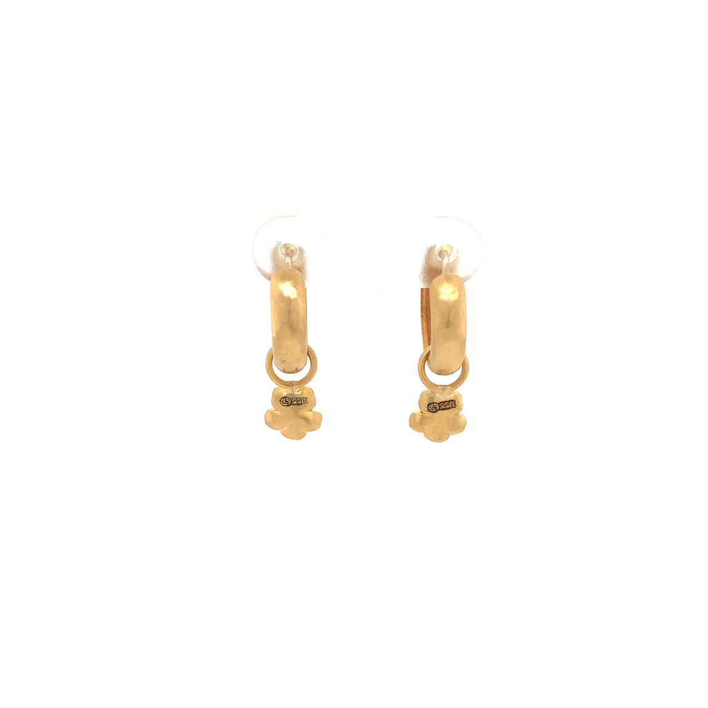 Lika Behar Pure Love Deserves Pure Gold Mini Buttercup Earring Charm with 1 Diamond in 22K - Image 3 of 9