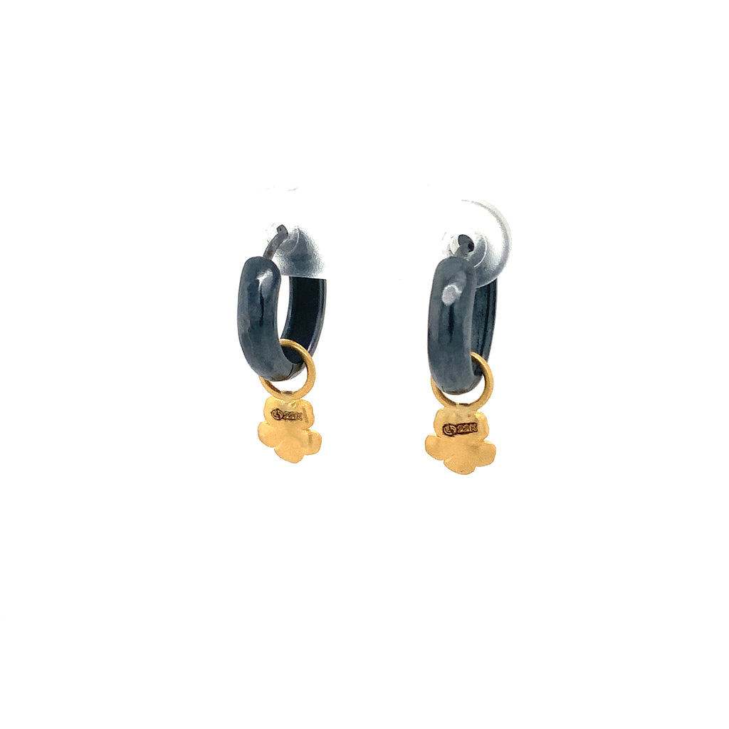 Lika Behar Pure Love Deserves Pure Gold Mini Buttercup Earring Charm with 1 Diamond in 22K - Image 5 of 9