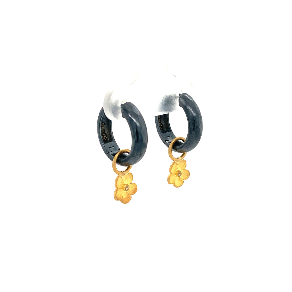Lika Behar Pure Love Deserves Pure Gold Mini Buttercup Earring Charm with 1 Diamond in 22K - Image 6 of 9