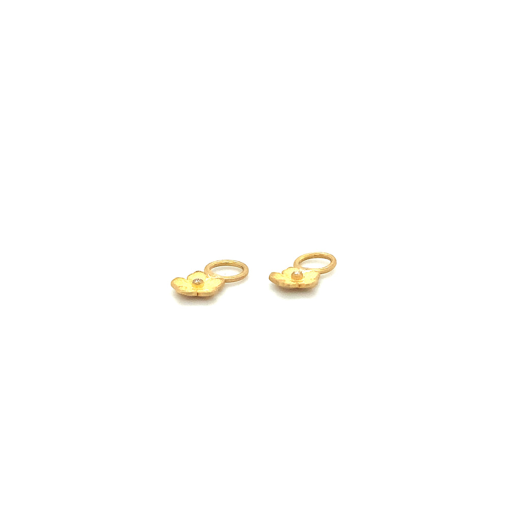 Lika Behar Pure Love Deserves Pure Gold Mini Buttercup Earring Charm with 1 Diamond in 22K - Image 8 of 9