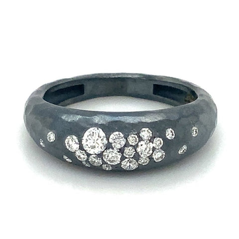Lika Behar Savor Silver BOOGIE Collection Stackable Diamond Ring in Oxidized Sterling Silver - Image 1 of 6