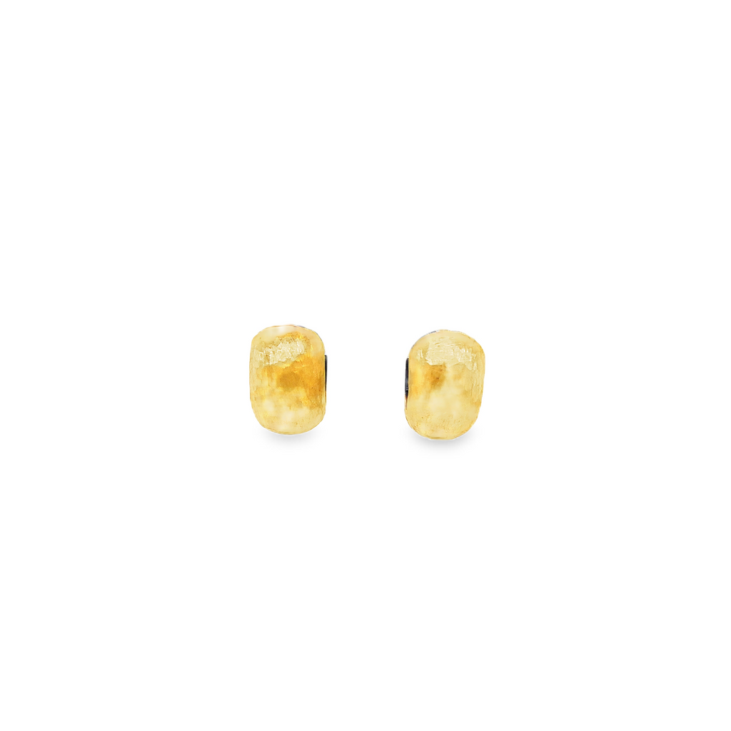 Lika Behar Pure Love Deserves Pure 24K Gold Fusion and Oxidized Silver Chunky Huggies - Image 3 of 9