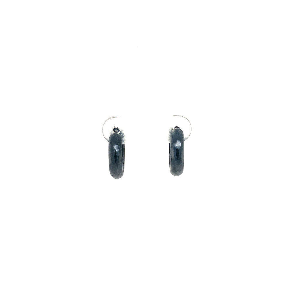 Lika Behar Savor Silver DIANA Collection Semi Chunky Starter Hoops in Oxidized Sterling Silver - Image 9 of 12