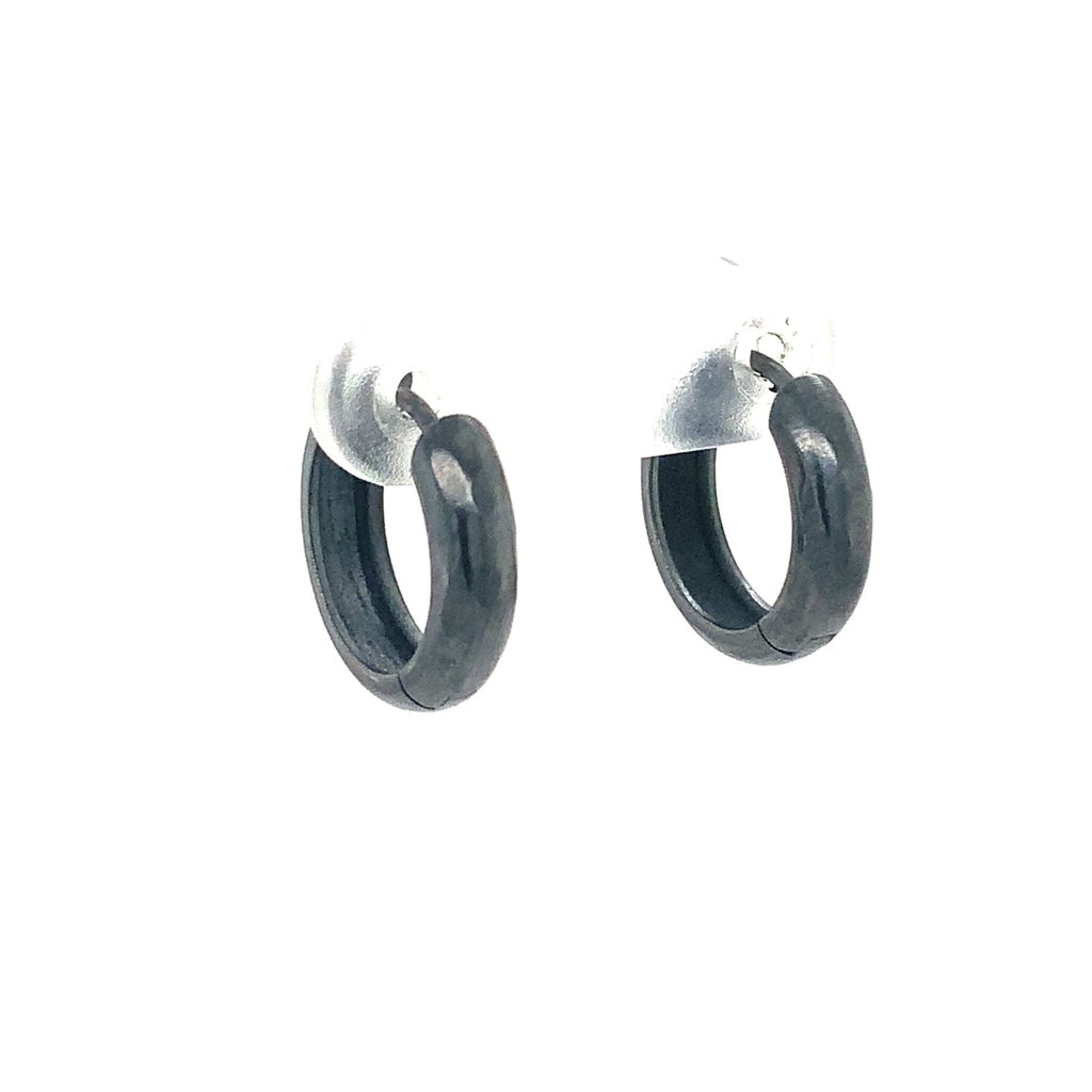 Lika Behar Savor Silver DIANA Collection Semi Chunky Starter Hoops in Oxidized Sterling Silver - Image 2 of 12