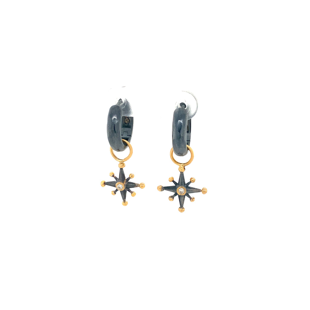 Lika Behar Savor Silver DIANA Collection Semi Chunky Starter Hoops in Oxidized Sterling Silver - Image 12 of 12