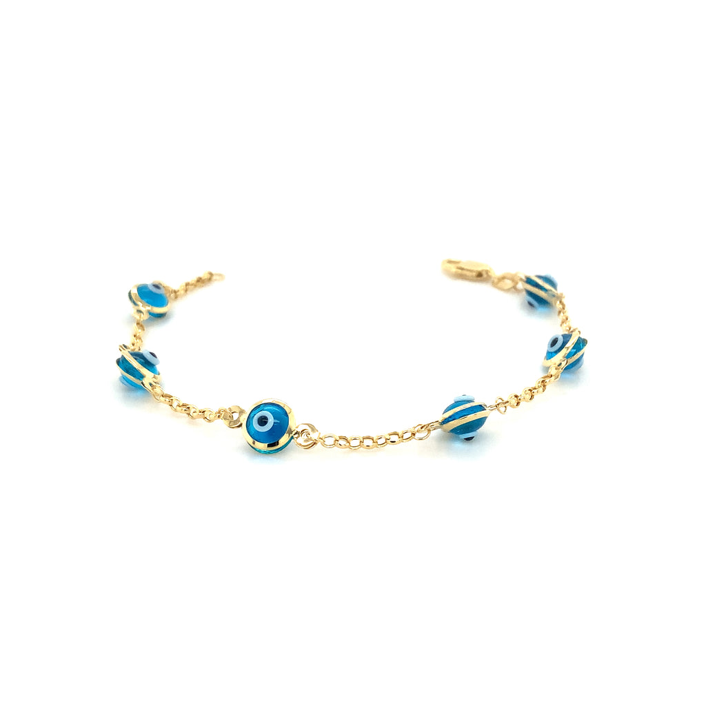 Youth Evileye Bracelet in 14K Yellow Gold - Image 1 of 4