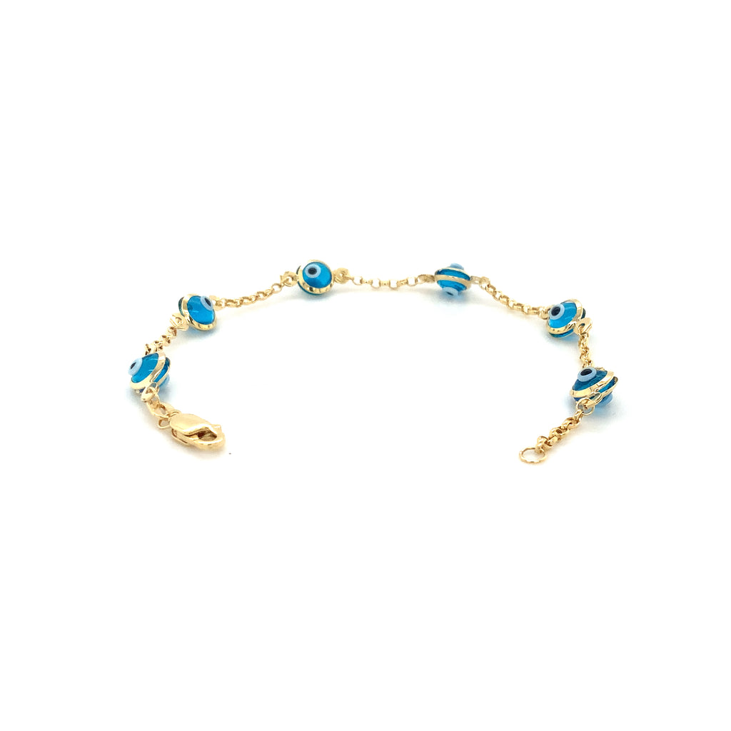 Youth Evileye Bracelet in 14K Yellow Gold - Image 3 of 4