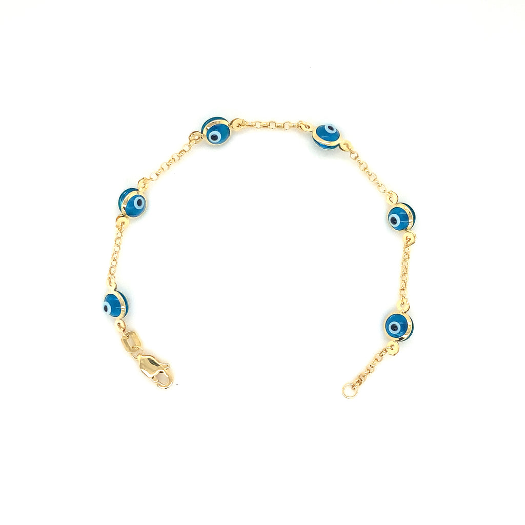 Youth Evileye Bracelet in 14K Yellow Gold - Image 4 of 4