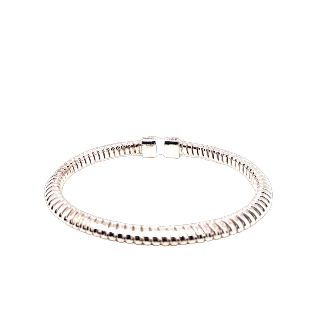 Afarin Collection Tubogas Diamond Cuff Bangle Bracelet in 18K  White Gold - Image 3 of 7