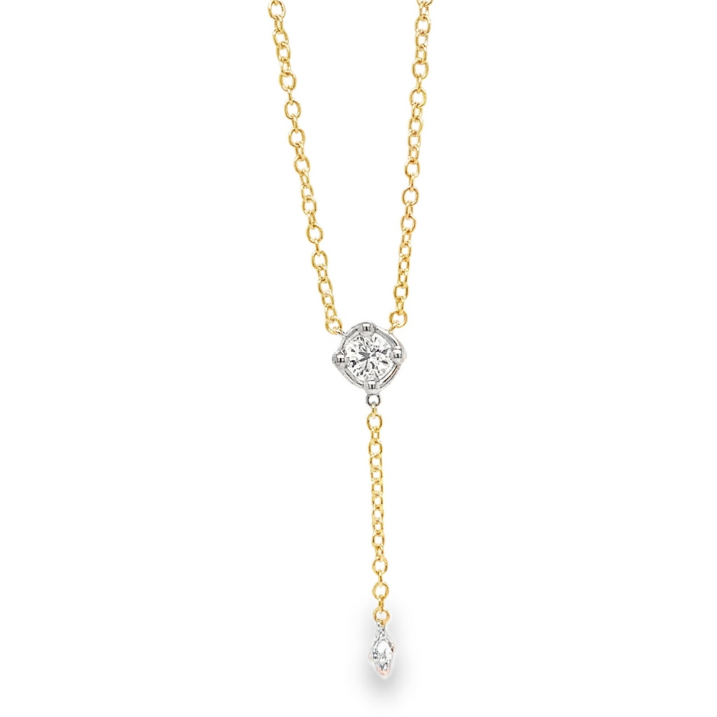 A. Link Metropolitan Collection Lariat Diamond Necklace in 18K Yellow and White Gold - Image 2 of 8