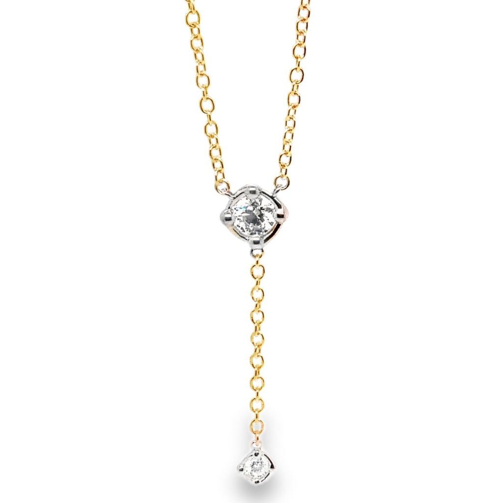 A. Link Metropolitan Collection Lariat Diamond Necklace in 18K Yellow and White Gold - Image 4 of 8