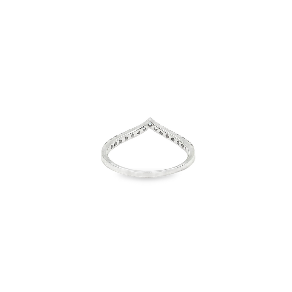 Stackable Diamond Band "V" Shaped in 14 kt White Gold 0.33 cts t.w. - Image 3 of 6