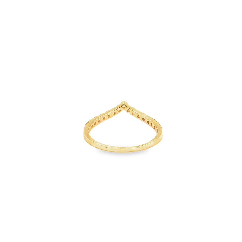 Stackable Diamond Band "V" Shaped in 14 kt Yellow Gold 0.33 cts t.w. - Image 3 of 6