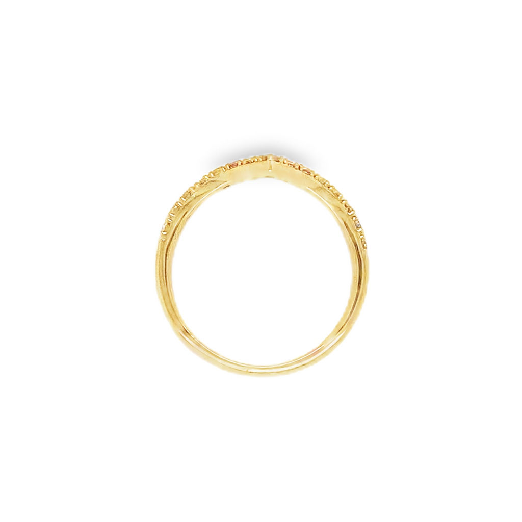 Stackable Diamond Band "V" Shaped in 14 kt Yellow Gold 0.33 cts t.w. - Image 5 of 6