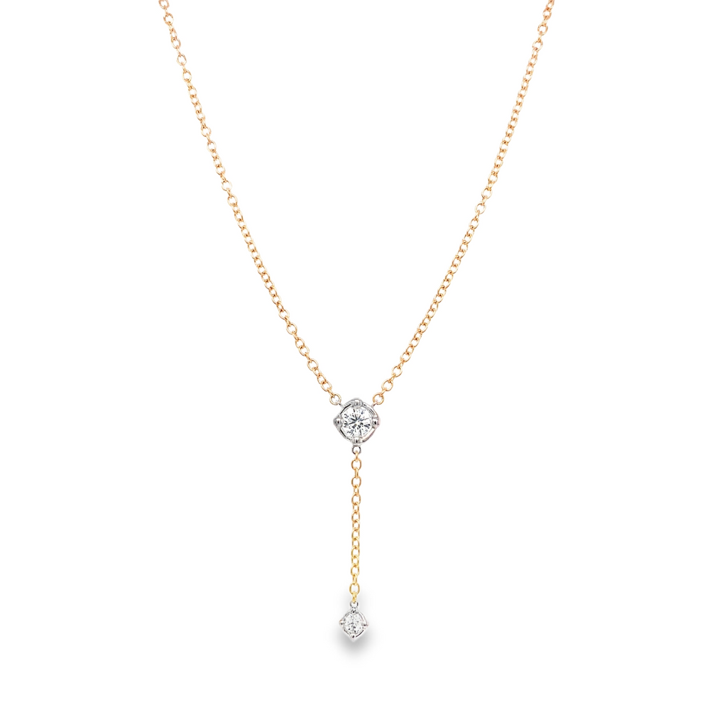 A. Link Metropolitan Collection Lariat Diamond Necklace in 18K Yellow and White Gold - Image 1 of 8