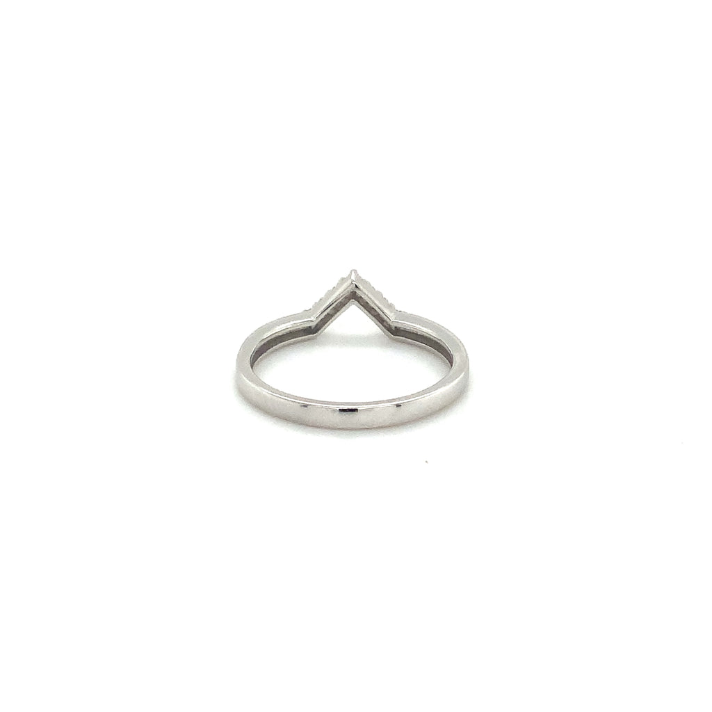 Stackable "V" Shaped Diamond Band set in 14 kt White Gold  0.15cts t.w. - Image 4 of 6