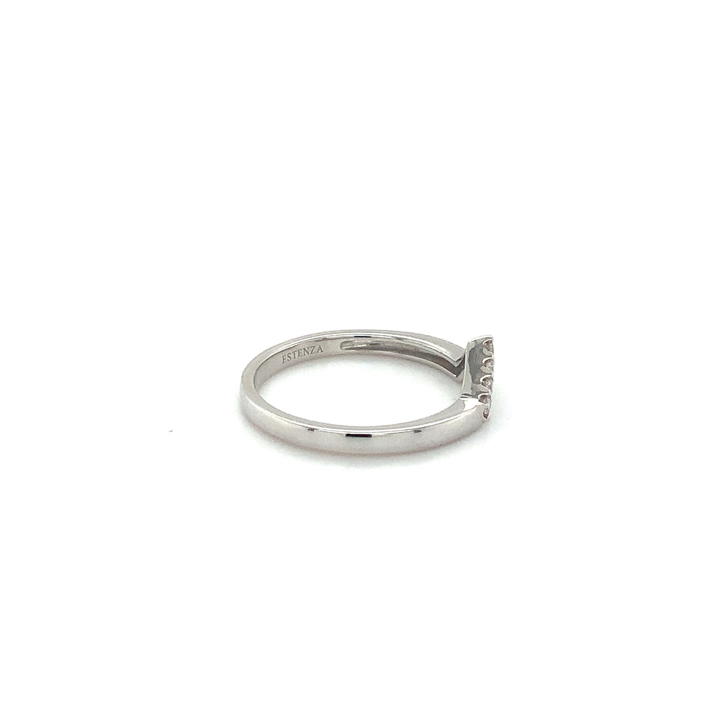Stackable "V" Shaped Diamond Band set in 14 kt White Gold  0.15cts t.w. - Image 5 of 6