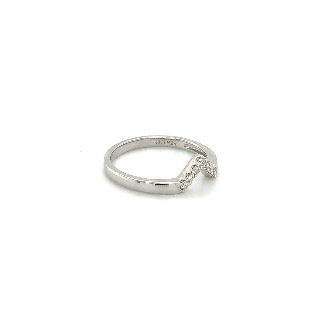 Stackable "V" Shaped Diamond Band set in 14 kt White Gold  0.15cts t.w. - Image 6 of 6