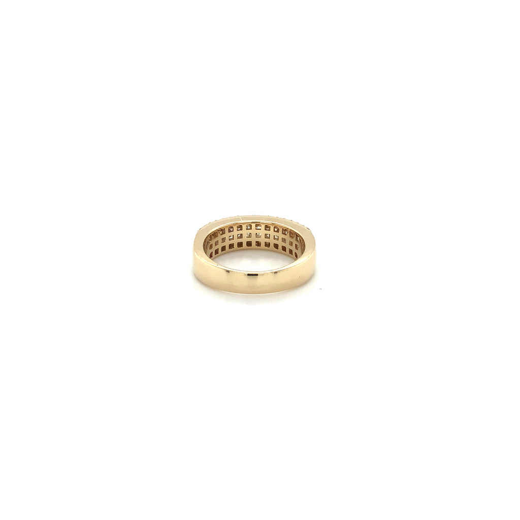 Stackable Baguettes and Round Brilliant Cut Diamond Stackable Band set in 14K Yellow Gold - Image 4 of 6