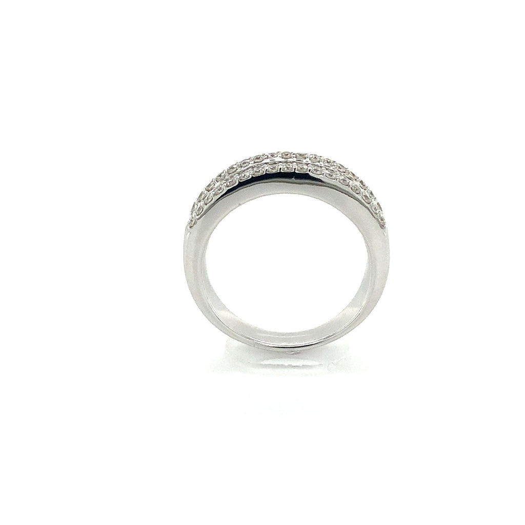 Stackable Baguettes & Brilliant Cut Diamond Stackable Band set in 14K White Gold - Image 7 of 7