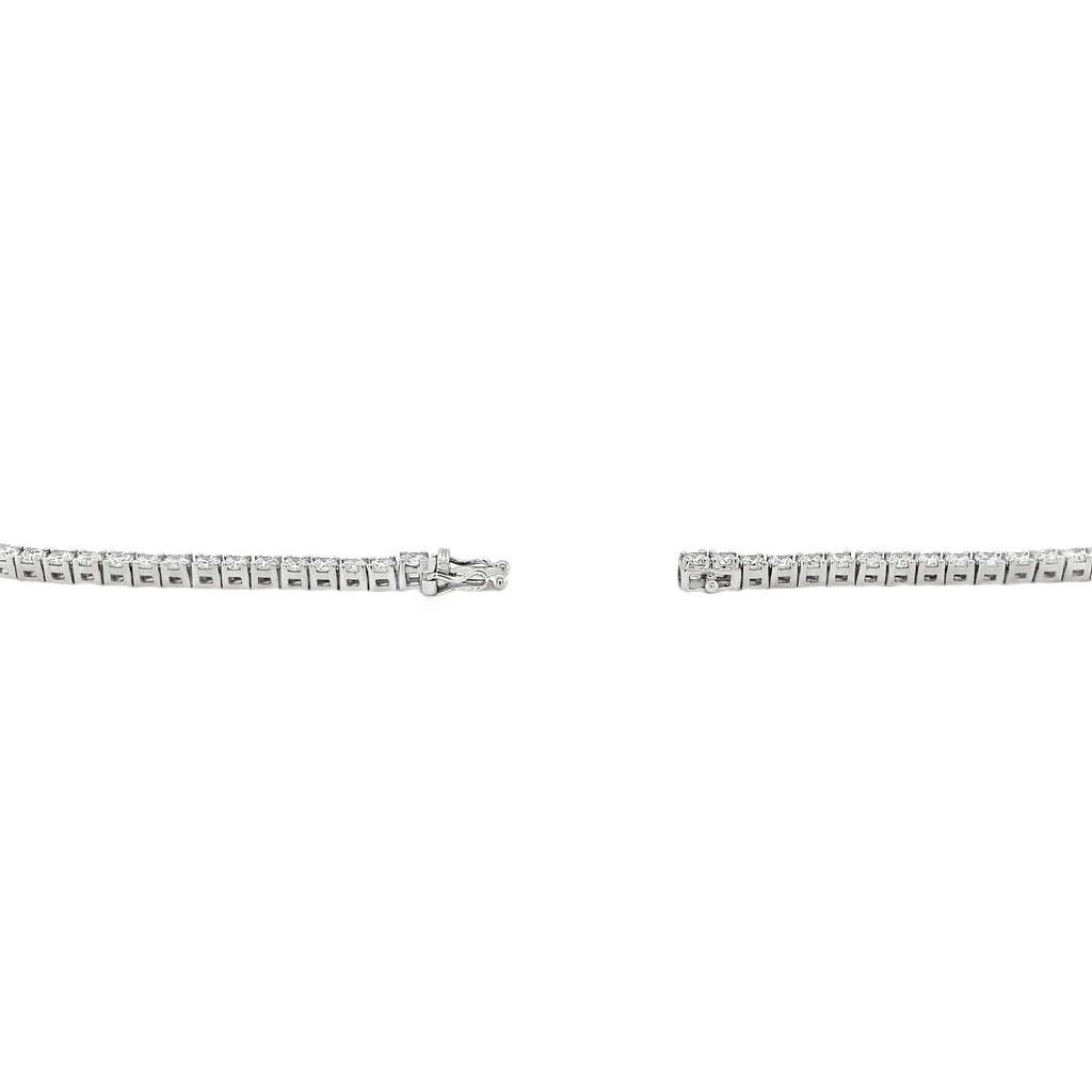 Lab Grown Diamond Tennis Necklace 7.26 cts t.w. set in 14K White Gold - Image 4 of 9