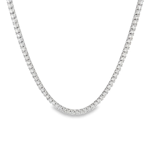 Lab Grown Diamond Tennis Necklace 7.26 cts t.w. set in 14K White Gold - Image 1 of 9