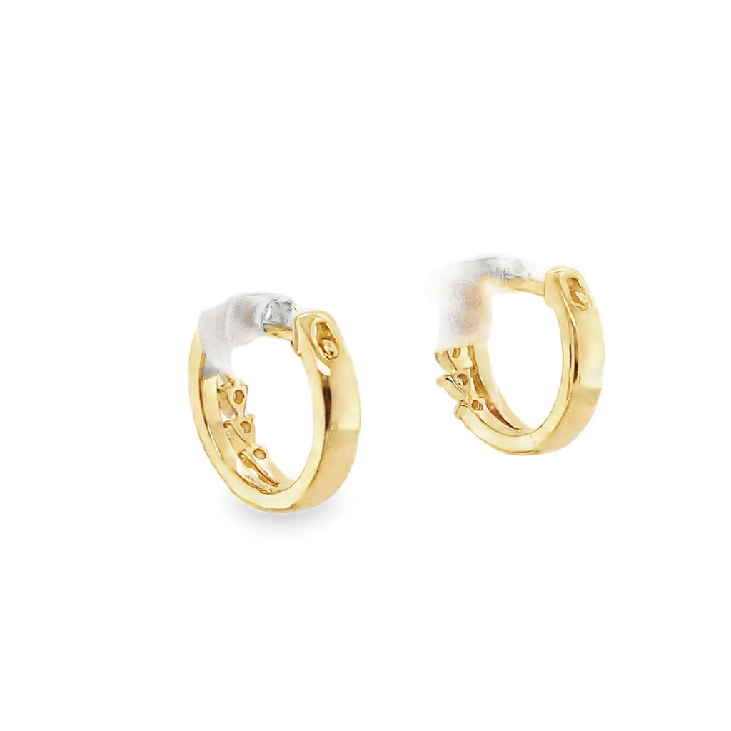 Roman+Jules Small Diamond Hoop Earrings 0.25ctw 14K Yellow Gold - Image 4 of 9