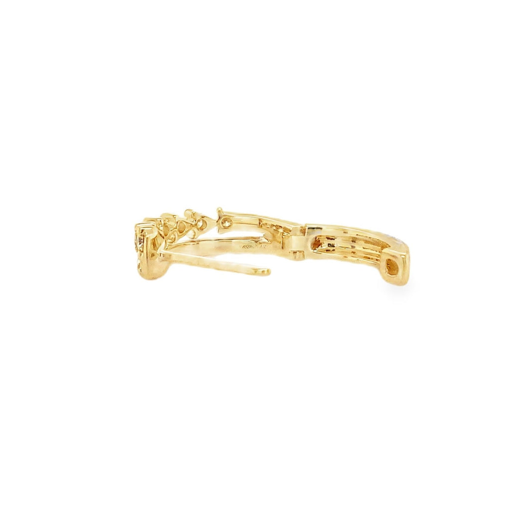 Roman+Jules Small Diamond Hoop Earrings 0.25ctw 14K Yellow Gold - Image 8 of 9