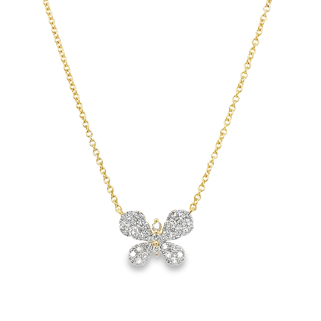Afarin Collection Butterfly Diamond Necklace in 18K Yellow Gold - Image 1 of 6