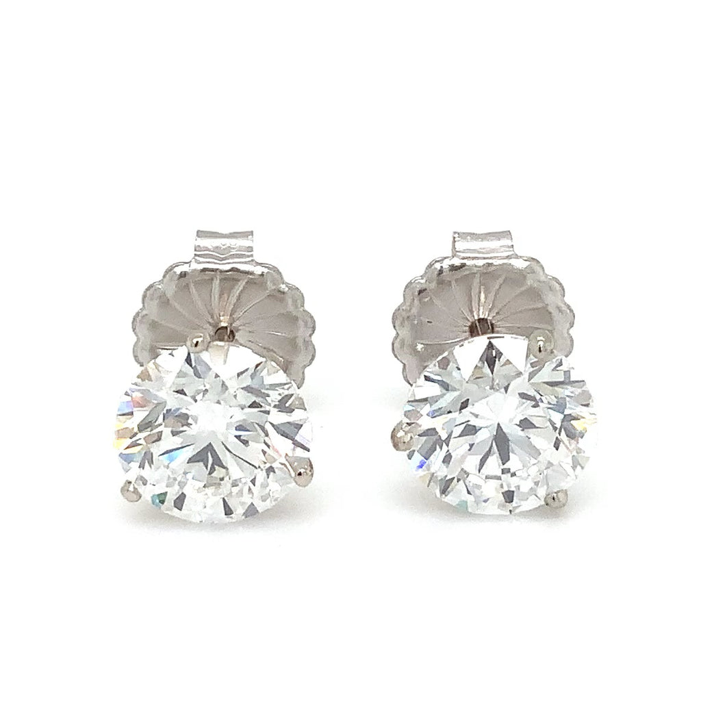 Round Brilliant Cut Lab Grown Diamond Studs Earring Set In 14K White Gold 5.95 cts t.w. - Image 2 of 7