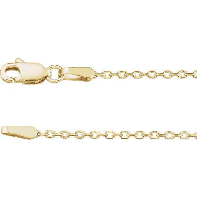 Diamond-Cut Cable 16" Chain in 14K Yellow Gold