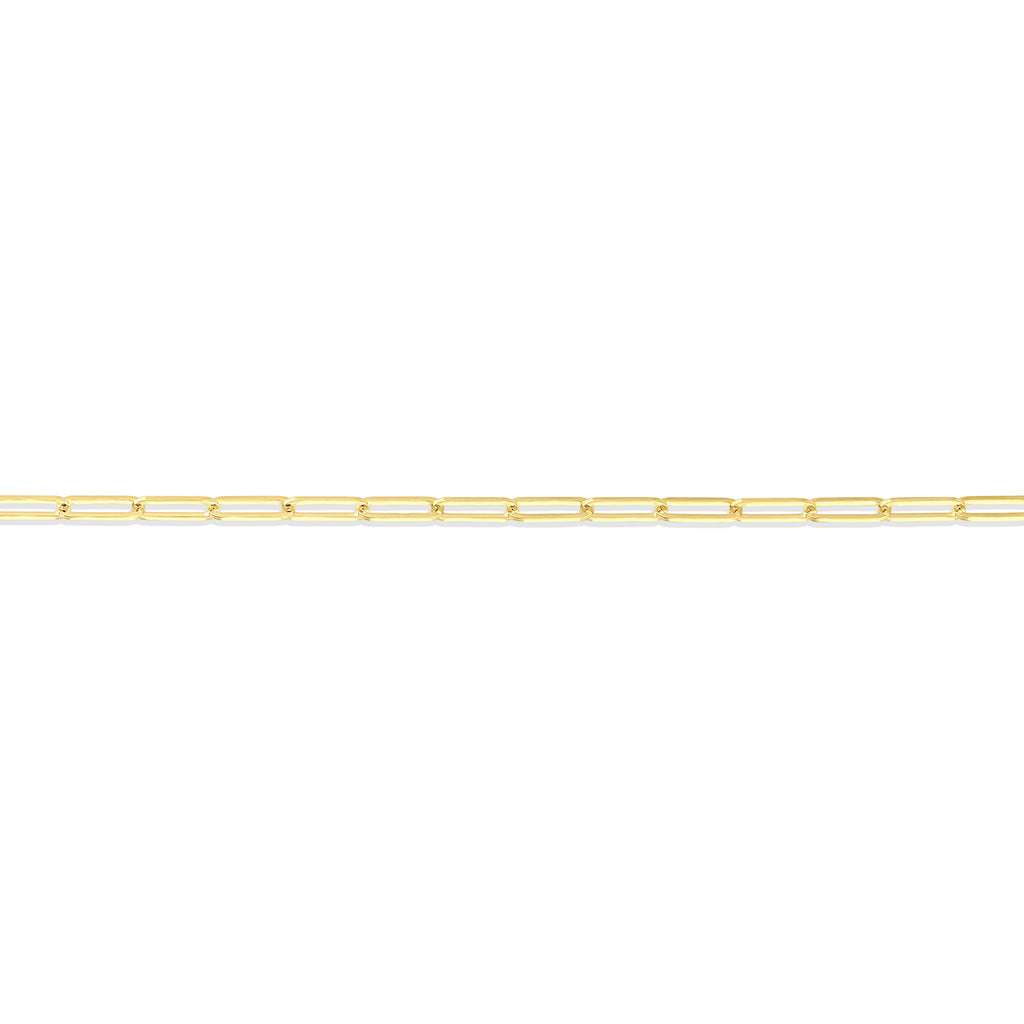 Semi-Solid Paperclip Chain in 14K Yellow Gold with Lobster Clasp - Image 2 of 5
