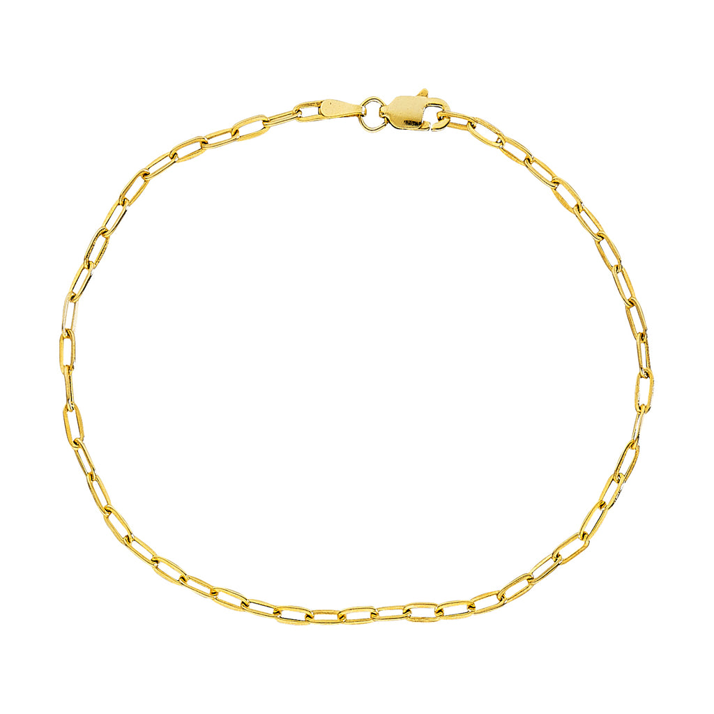 Semi-Solid Paperclip Chain in 14K Yellow Gold with Lobster Clasp - Image 1 of 5