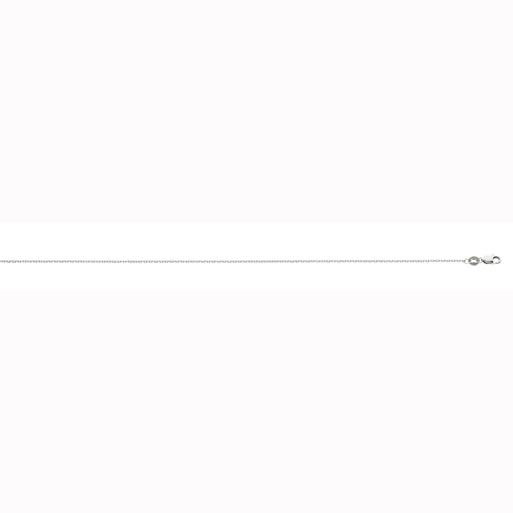 Diamond Cut 18" Cable Chain in 14K White Gold