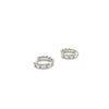 A Link Collection Classic Small Diamond Hoop Earring set in 18K White Gold