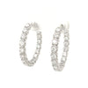 A Link Collection Diamond Hoop Earring set in 18K White Gold