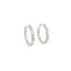 A Link Collection Diamond Hoop Earring set in 18K White Gold