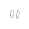 A Link Collection Diamond Hoop Earring set in 18K White Gold