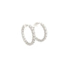 A Link Collection Diamond Hoop Earring set in 18K White Gold