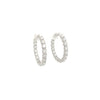 A Link Collection Diamond Hoop Earring set in 18K White Gold