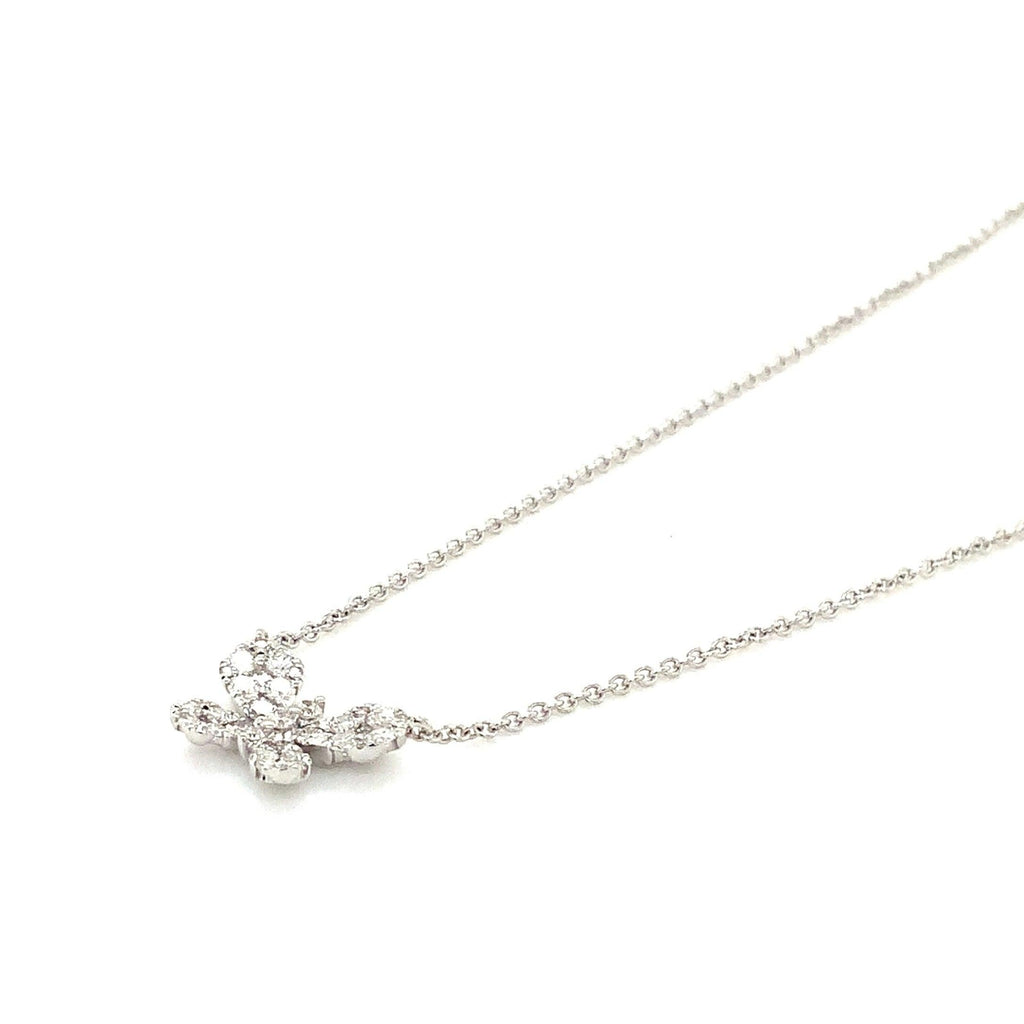 Afarin Collection Butterfly Diamond Necklace in 18KT White Gold