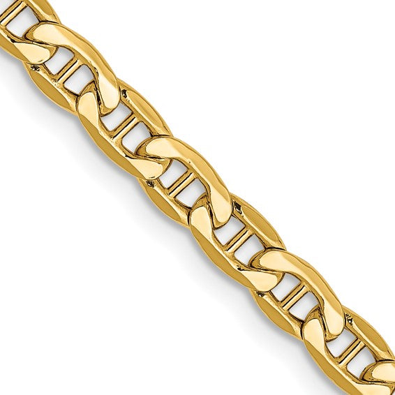Solid Anchor Men's Neck Chain 14K 22" inch 6 mm with Lobster Clasp - Image 1 of 3