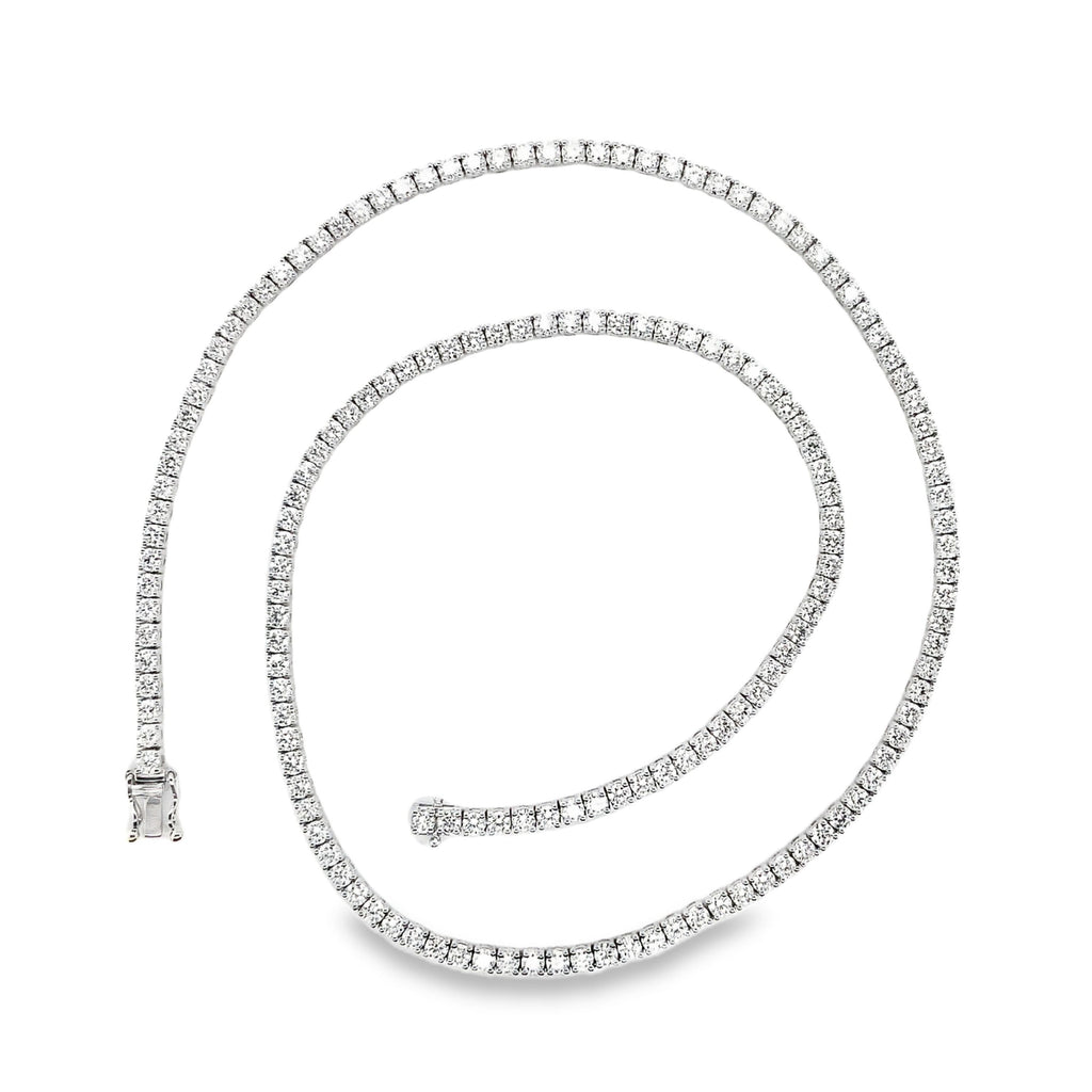 Lab Grown Diamond Tennis Necklace 7.26 cts t.w. set in 14K White Gold - Image 6 of 9