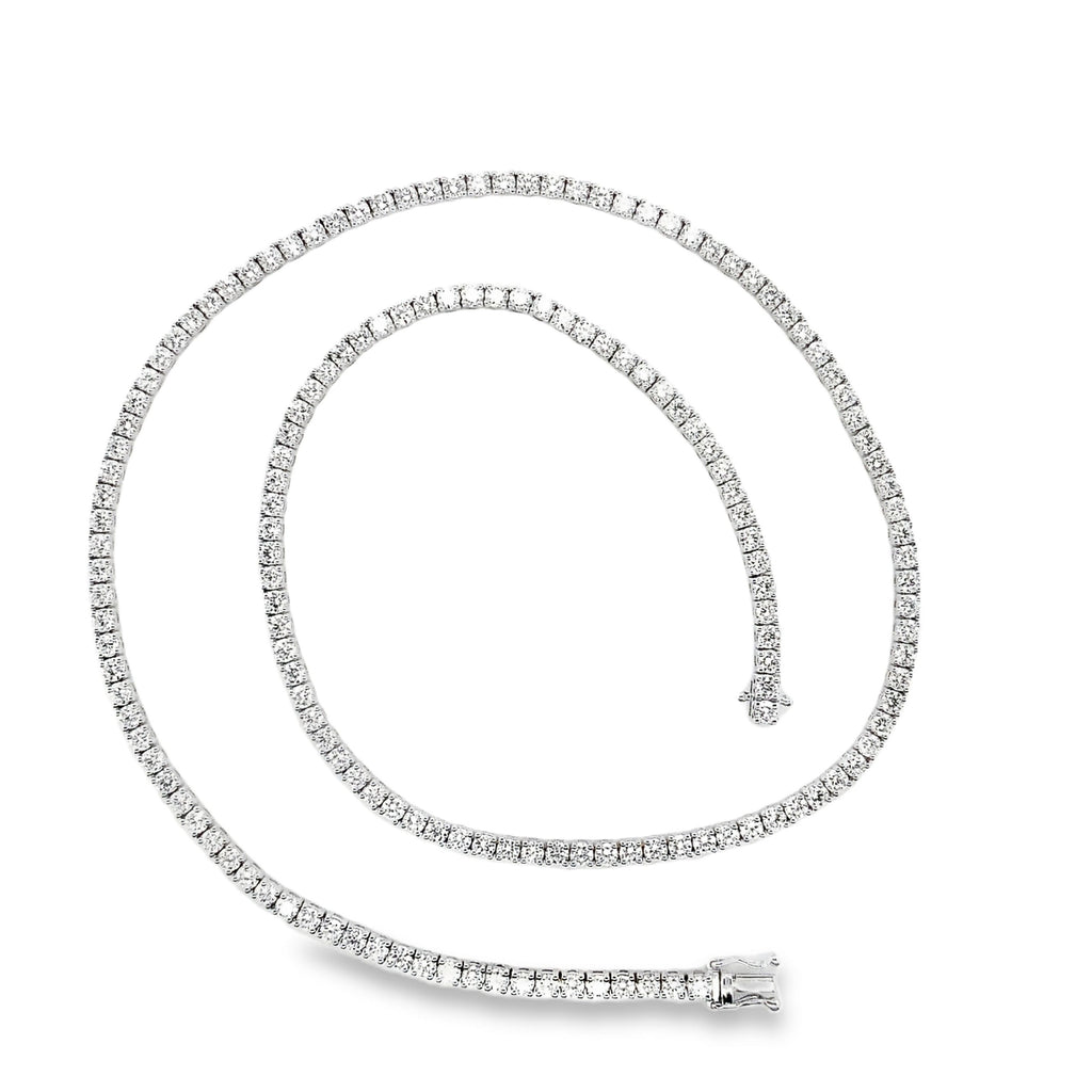 Lab Grown Diamond Tennis Necklace 7.26 cts t.w. set in 14K White Gold - Image 9 of 9