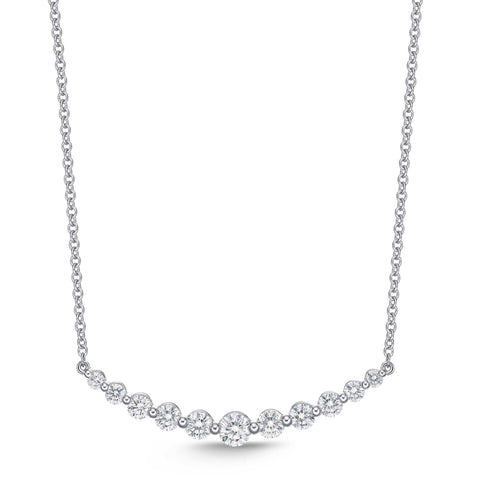 Memoire Classic Smile Diamond Necklace 0.59ct. tw. Set in18K White Gold - Image 1 of 3