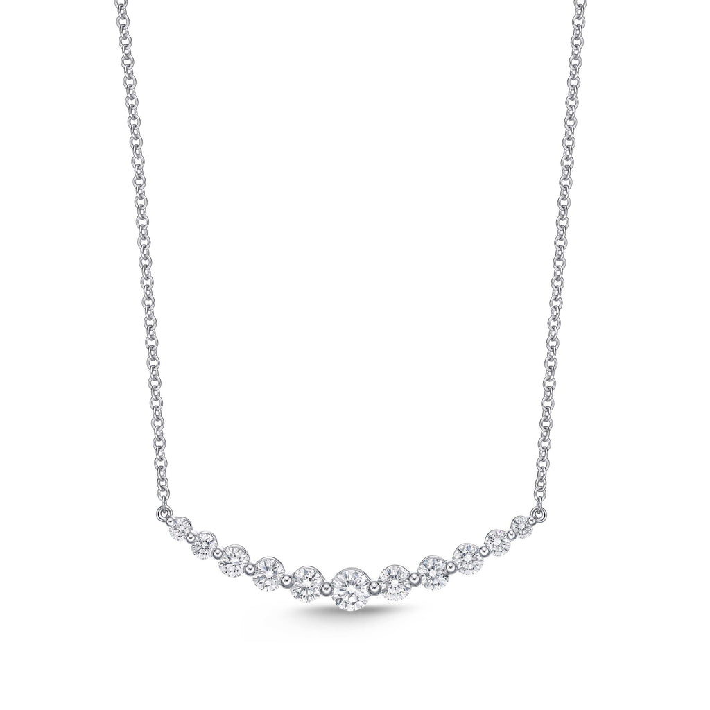 Memoire Classic Smile Diamond Necklace 0.59ct. tw. Set in18K White Gold - Image 3 of 3