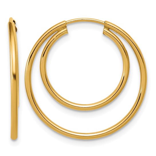 Double Endless 14K Gold Filled Hoop Earrings - Image 1 of 2