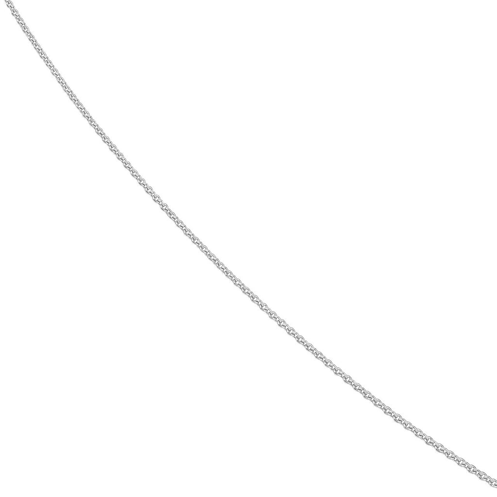 Adjustable Cable Chain Necklace with Slider 14K White Gold - Image 2 of 5