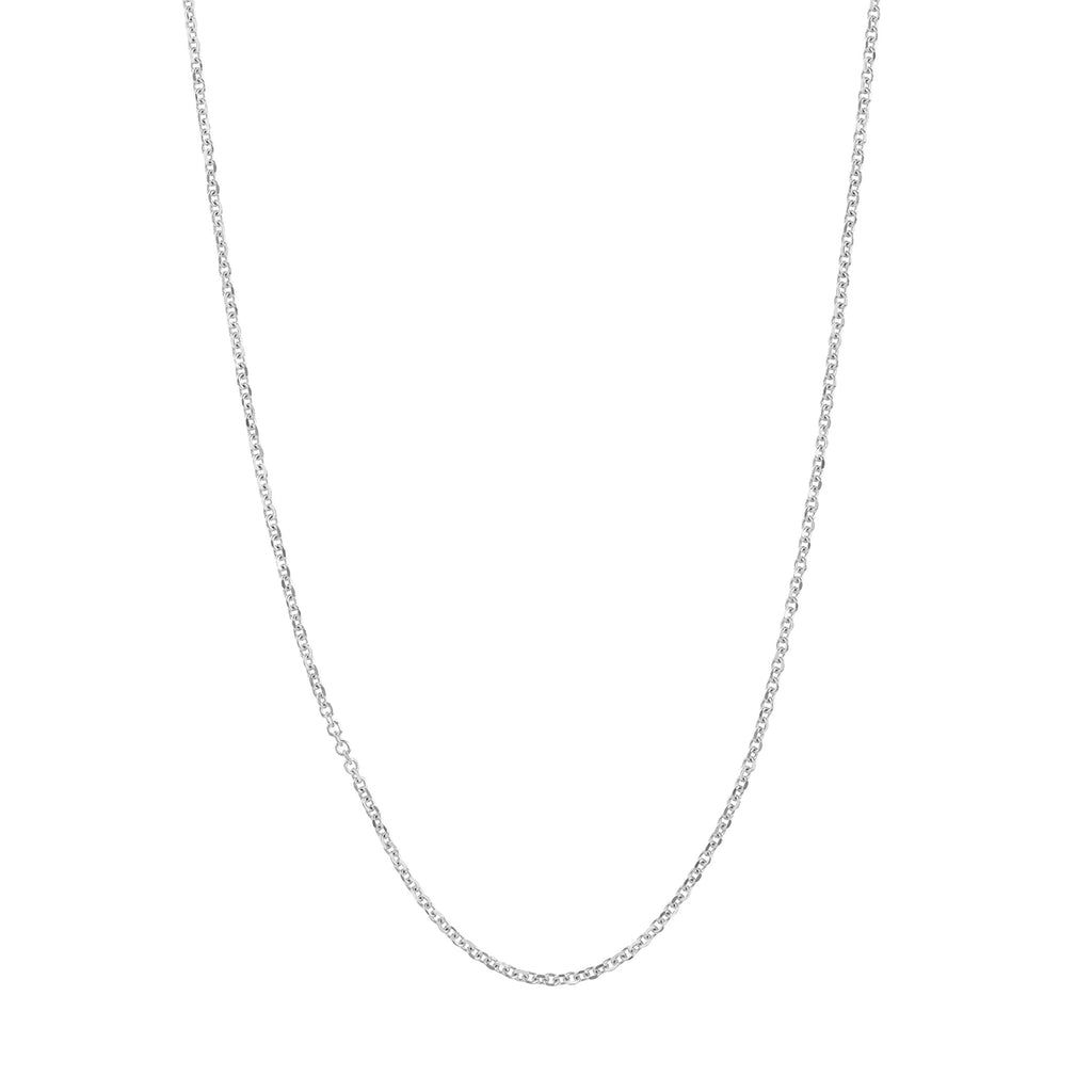 Diamond-Cut Cable Chain necklace in 14K White Gold