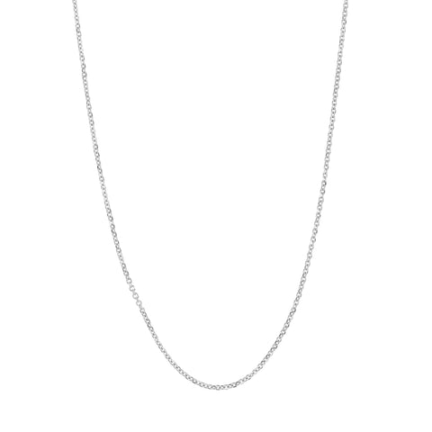 Diamond-Cut Cable Chain necklace in 14K White Gold